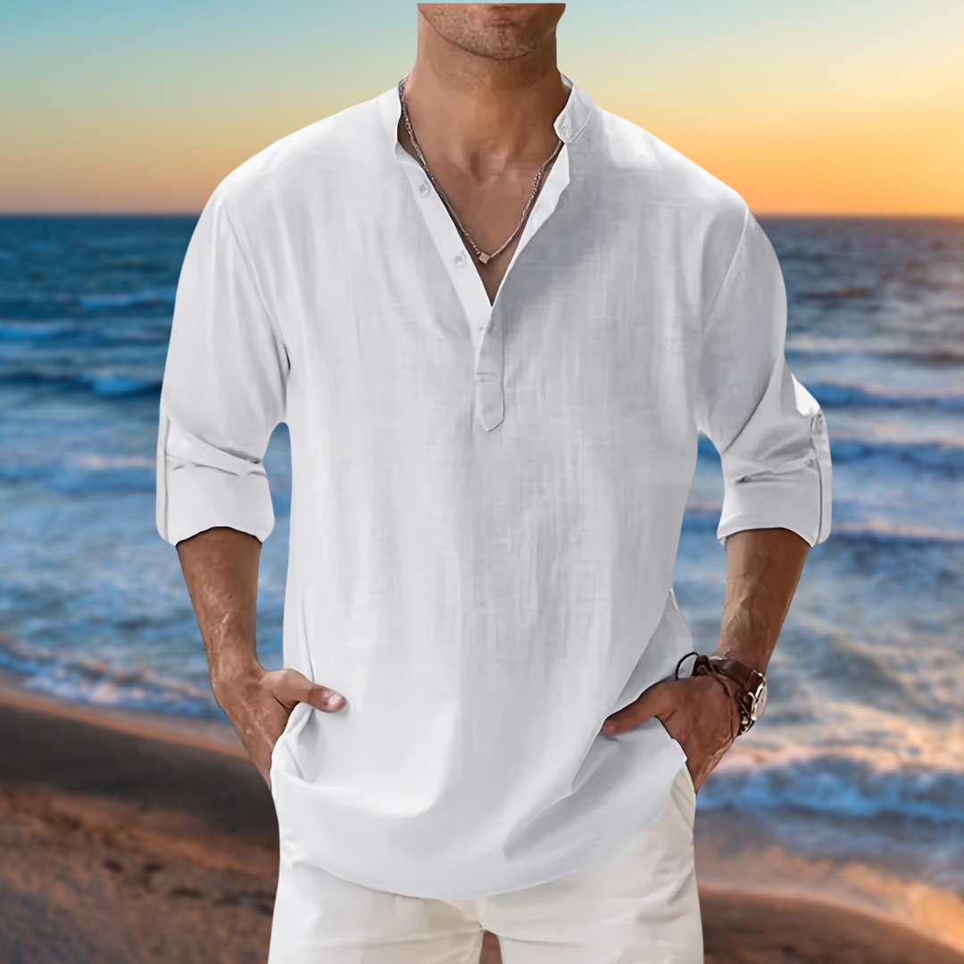 AMIRA BOUTIQUE™ - CAMICIA IN LINO 100% MADE IN ITALY