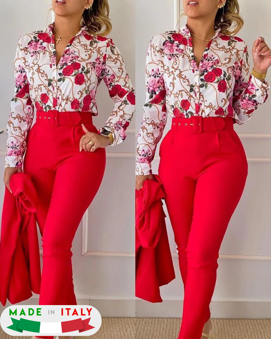 AMIRA BOUTIQUE™ - COMPLETO MARI' (PANTALONI + CAMICIA)