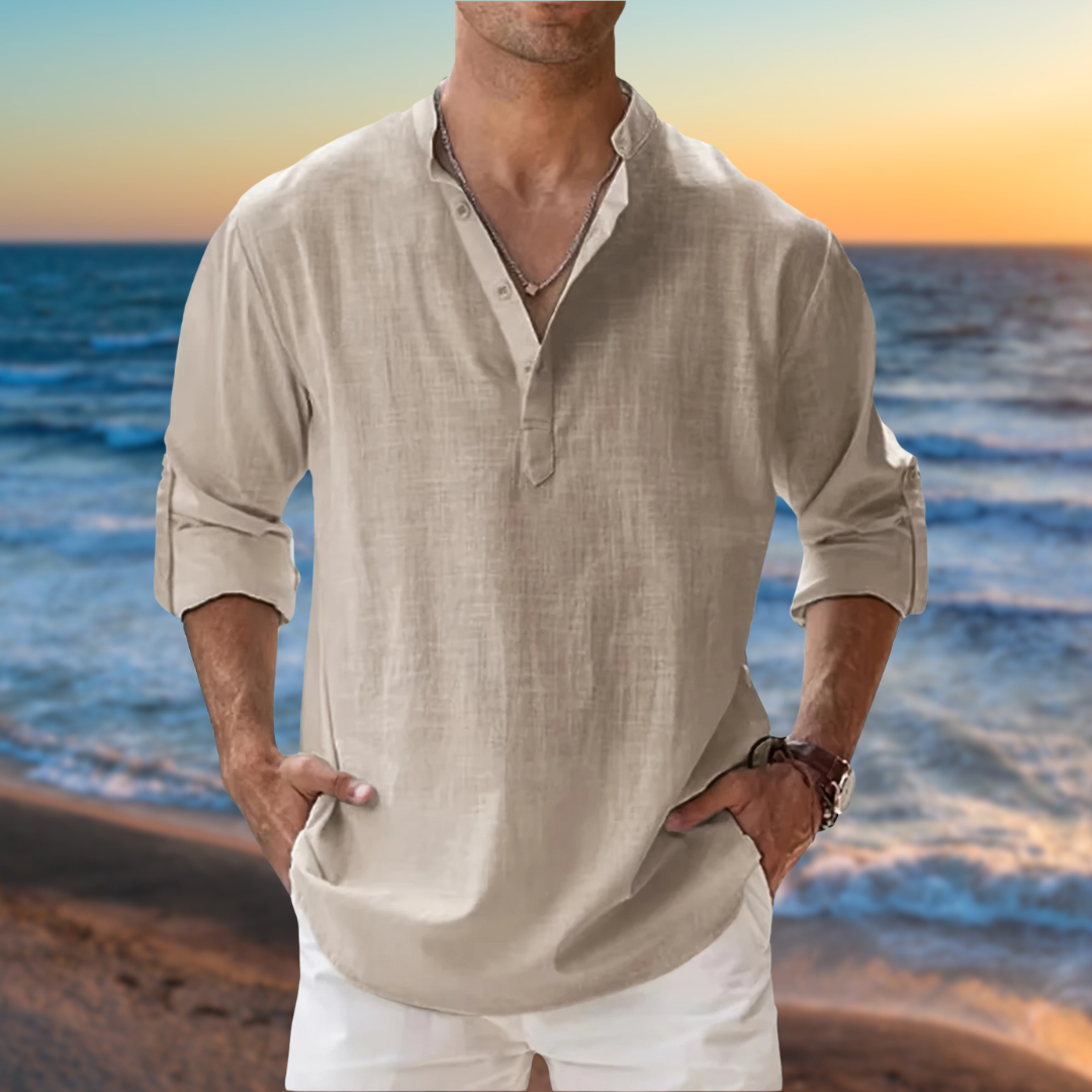 AMIRA BOUTIQUE™ - CAMICIA IN LINO 100% MADE IN ITALY