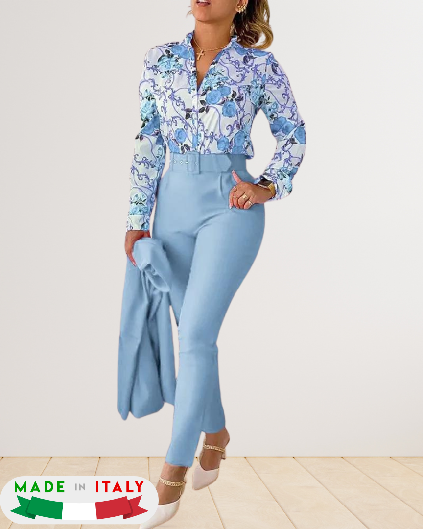 AMIRA BOUTIQUE™ - COMPLETO MARI' (PANTALONI + CAMICIA)