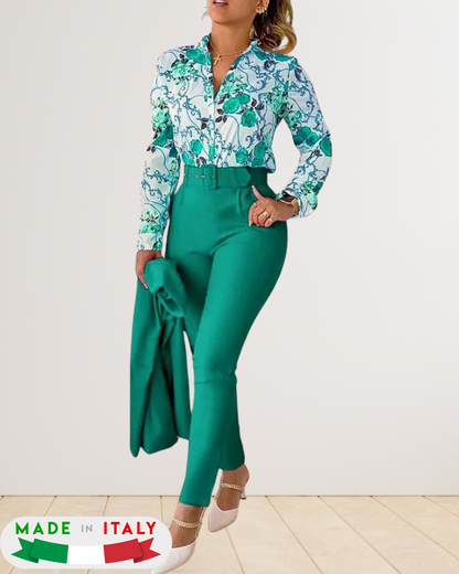 AMIRA BOUTIQUE™ - COMPLETO MARI' (PANTALONE + CAMICIA)