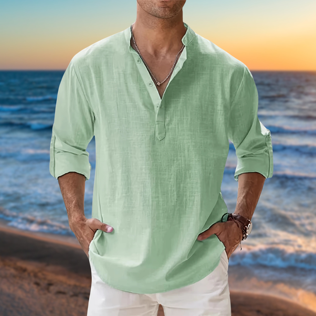 AMIRA BOUTIQUE™ - CAMICIA IN LINO 100% MADE IN ITALY